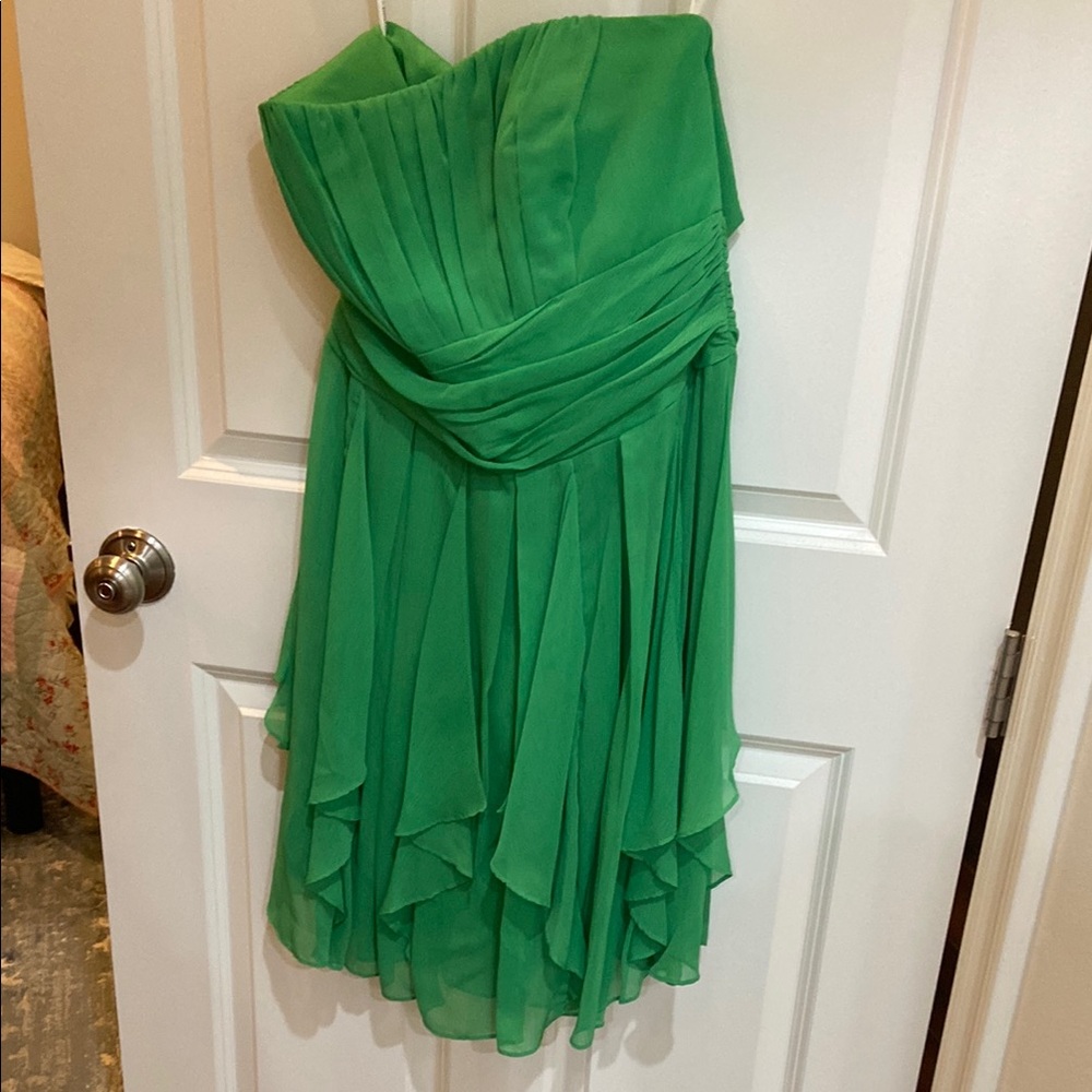 David's Bridal Vibrant Green Gown